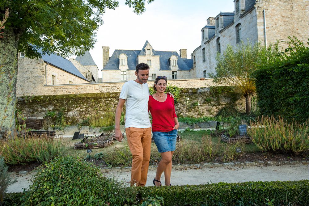 Remarkable garden with aromatic and medieval plants in the spirit of the monastery gardens of the time of Queen Anne of Brittany